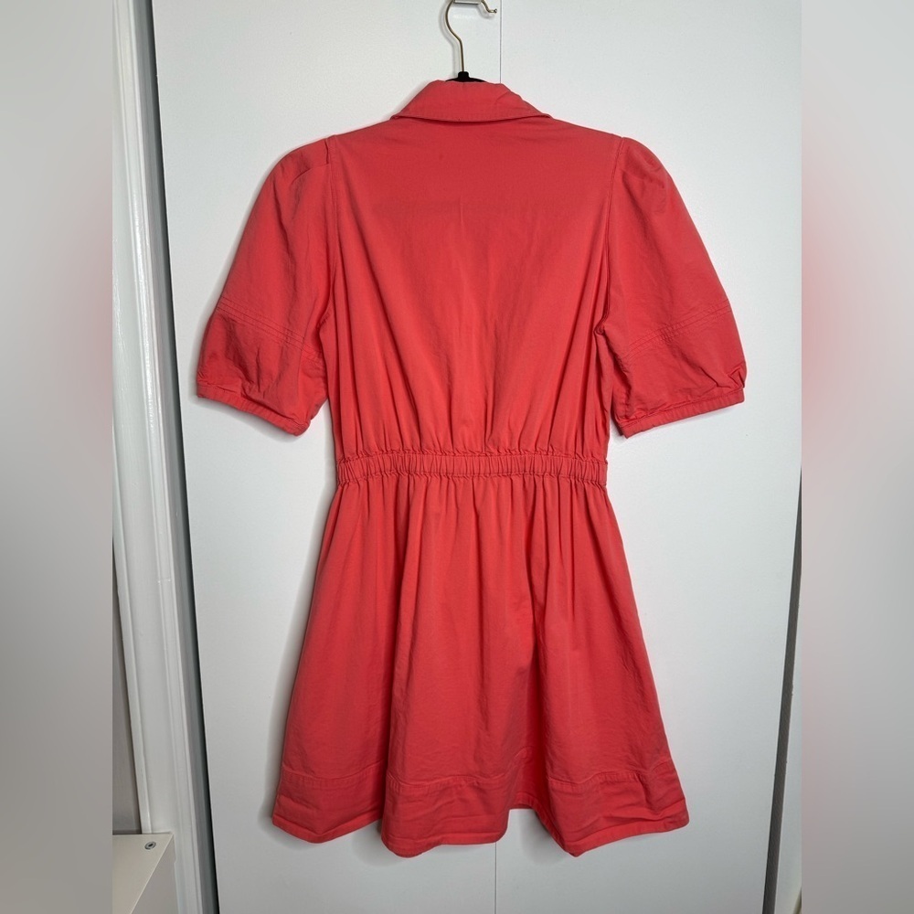 ba&sh - Lincoln Dress - Coral Button-Up mini dress - Picture 7 of 12